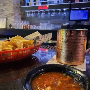 Mexican mule and chips