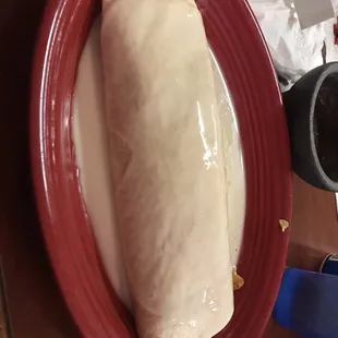 East LA burrito with chicken.