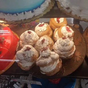 a variety of cakes and pastries