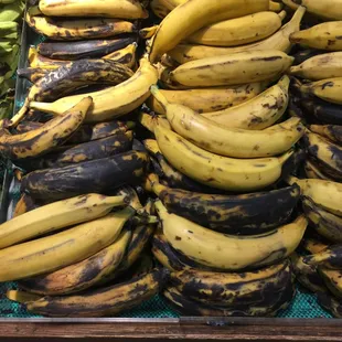 bunches of bananas on display