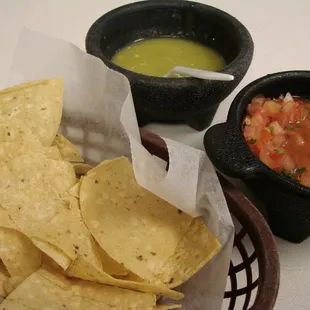 Old picture of the Salsa, they now offer a much smaller cup of salsa