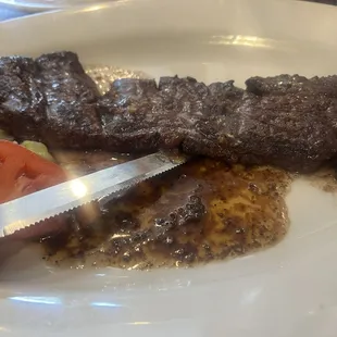 Churrasco steak and salad