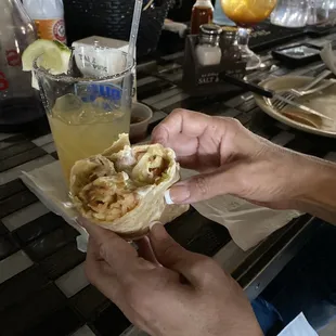 Delicious breakfast burrito