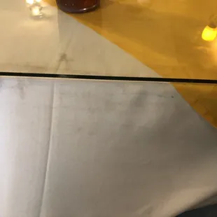 Gross. They leave dirty tablecloths for new customers. I was told staff does not clean the cloths but once a week. Nasty.