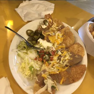 Bean and cheese nachos. Such a yummy appetizer!