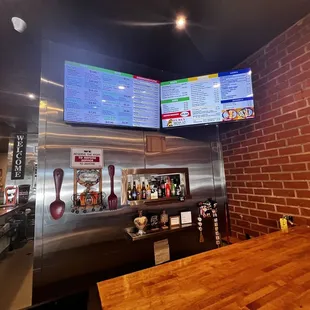 Menus and drink options