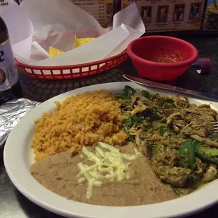 a plate of mexican food