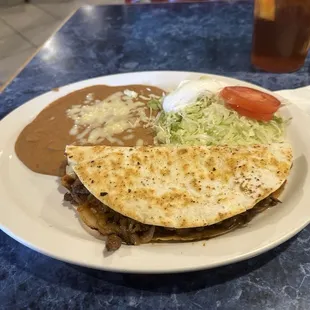 Steak Quesadilla Fajitas and Beanz