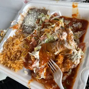 a plate of mexican food