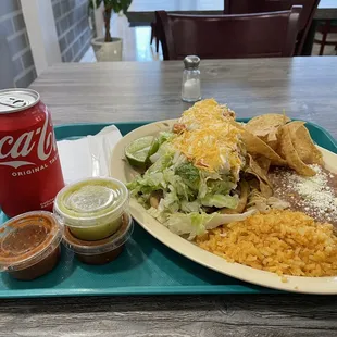 Carne asada sopes combo + soda