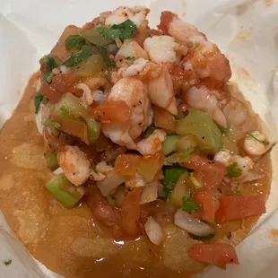 Shrimp Ceviche Tostada