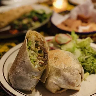 a plate of food on a table