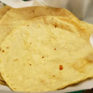 two tortillas in a basket