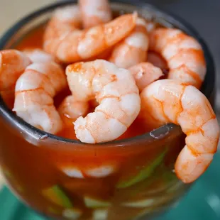 a bowl of shrimp