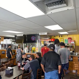 a crowded restaurant
