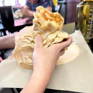 Bean and cheese burrito