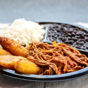 a plate of mexican food