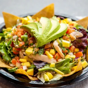 a plate of mexican food