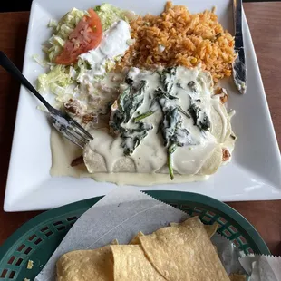 Enchiladas de espinacas