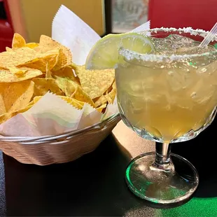 Small pitcher  gold margaritas.