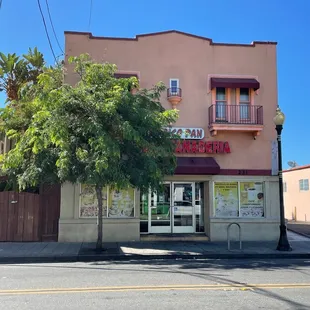 the outside of the building