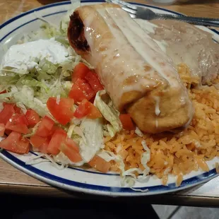 Chimichanga meal
