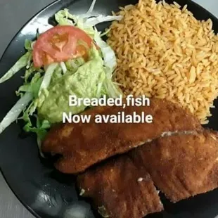 Breaded fish now available