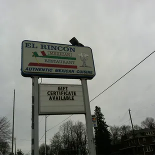a sign for a restaurant