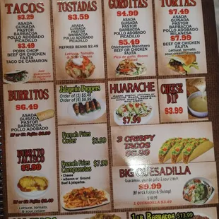 The meat tacos top left