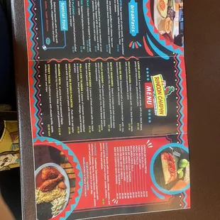 the menu