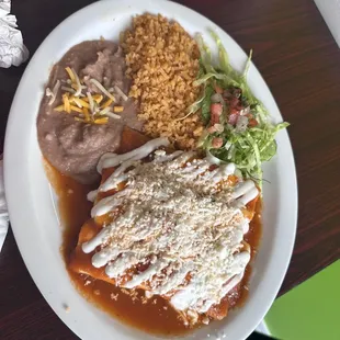 Beef enchiladas