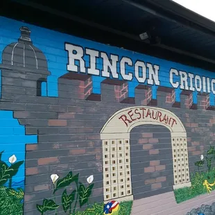 a mural on the side of a building