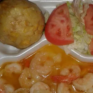 Rincón criollo donde mejor se come Mofongo con Camarones al ajillo