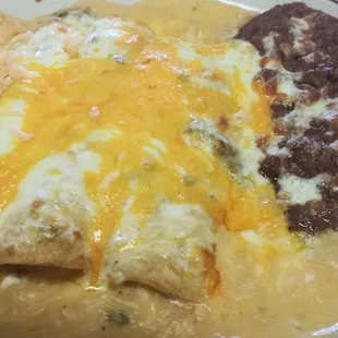 Green chicken enchiladas