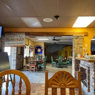 the inside of a restaurant