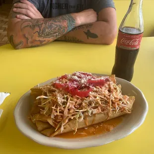 Chicken Tacos + Chica Coke