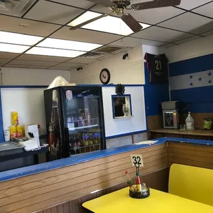 a view of the inside of a restaurant