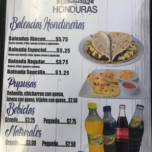 Current menu as of 6/7/22