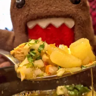 Delicious caldo tlalpeno (chicken soup)!