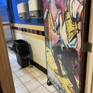 The restroom door-- a picture if me LoL