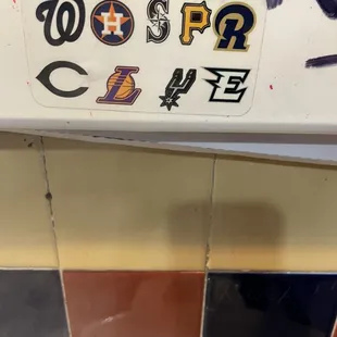 Random sticker on the guys restroom... are those my Eagles though :P