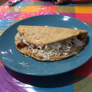 Quesadilla de chorizo con papa