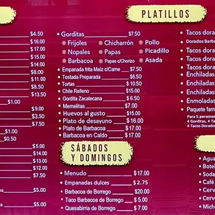 Update Menu 11/12/2022