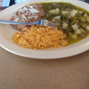 Comida Corrida- Chile Verde Plate