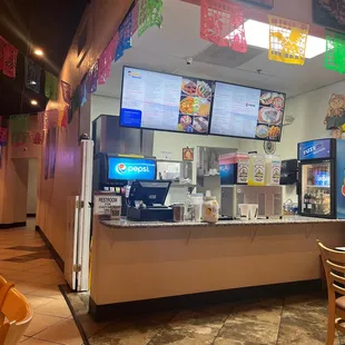 the interior of a restaurant