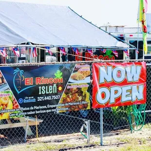 an outdoor food stand