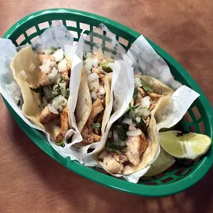 Three Chicken Tacos