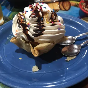 Birthday fried ice cream