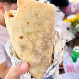 Supreme Burrito- carne asada, beans, rice, guac