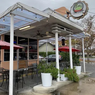 Outside of the restaurant